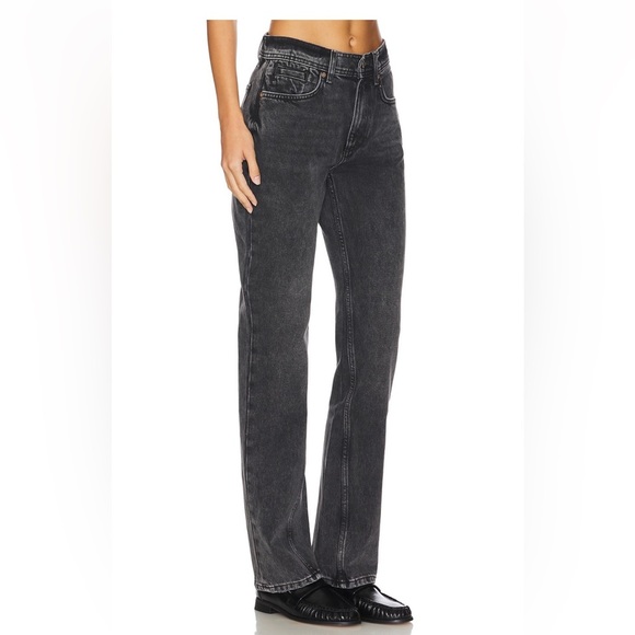 Free People We The Free Xena Slim Straight Jeans in Dark Night - Picture 2 of 14